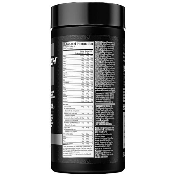 MuscleTech Platinum Multivitamin, Vitamin C for Immune Support, 18 Vitamins & Minerals, 60 Tablets - Image 2