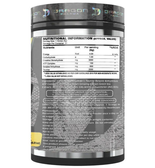 Dragon Pharma ATP FORCE - ENHANCED CREATINE SYSTEM(Strawberry) - Image 2