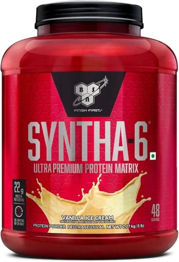 BSN Syntha-6 Protein Powder – Vanilla Ice Cream (5 lbs / 2.27 kg)