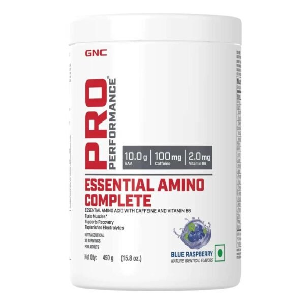 GNC Pro Performance Essential Amino Complete - Clearance Sale - Boosts Endurance, Muscle Strength & Recovery - Blue Raspberry
