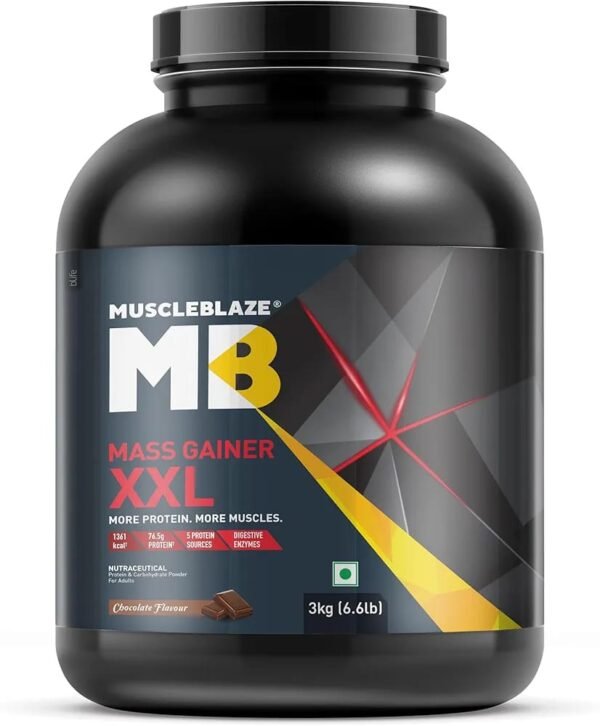 MuscleBlaze XXL Mass Gainer – Chocolate (3 kg)