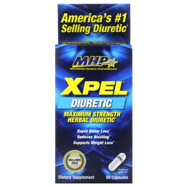 MHP XPEL MAXIMUM STRENGTH HERBAL DIURETIC RAPID WATER LOSS/ SUPPORTS WEIGHT LOSS  (80 No)