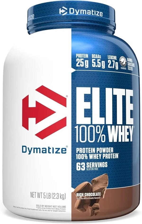 Dymatize Nutrition Elite 100% Whey Protein – Rich Chocolate (5 Lbs)