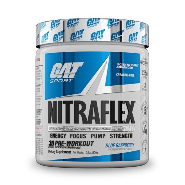 GAT Sport NITRAFLEX – Blue Raspberry (30 Servings)