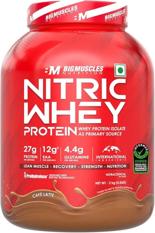 Big Muscles Nitric Whey – Café Latte Flavor (2kg)